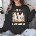 5K Boo Crew Halloween Teacher K5 Floral Ghost Trick Or Teach Unisex Sweatshirt, funny design