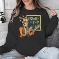 67 Teacher Halloween Skeleton Unisex Sweatshirt, funny design