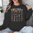 Alphabet Positive Affirmations Back To School Teacher Unisex Sweatshirt, funny design