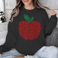 Apple Dot Pattern Art Teacher Appreciation Men Women Humor Unisex Sweatshirt, funny design