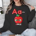 A Is For Apple Pre-K Kindergarten Teacher Student Unisex Sweatshirt, funny design A Is For Apple Pre-K Kindergarten Teacher Student Unisex Sweatshirt, funny design