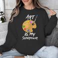 Art Is My Superpower Drawing Art Teacher Artists Unisex Sweatshirt, funny design