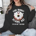 Art Teacher Halloween Donut Lover Costume Kawaii Monster Unisex Sweatshirt, funny design