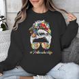 Art Teacher Life Messy Bun Back To School Art Teacher Unisex Sweatshirt, funny design