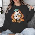 Art Teacher Painting Brushes Retro Pumpkin Ghost Artist Unisex Sweatshirt, funny design Art Teacher Painting Brushes Retro Pumpkin Ghost Artist Unisex Sweatshirt, funny design