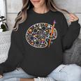 Art Teacher Pumpkin Scary Halloween Costume Men Women Unisex Sweatshirt, funny design
