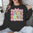 Back To School Kindergarten Preppy Teacher Girl Unisex Sweatshirt, funny design