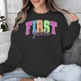 Back To School Neon Checkered First Grade Colorful Teacher Unisex Sweatshirt, First Grade Teacher Gifts, funny design Back To School Neon Checkered First Grade Colorful Teacher Unisex Sweatshirt, First Grade Teacher Gifts, funny design