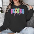Back To School Neon Checkered Second Grade Colorful Teacher Unisex Sweatshirt, funny design Back To School Neon Checkered Second Grade Colorful Teacher Unisex Sweatshirt, funny design