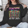 Back To School Retro Teaching Is My Jam 80s Teacher Boombox Unisex Sweatshirt, funny design Back To School Retro Teaching Is My Jam 80s Teacher Boombox Unisex Sweatshirt, funny design