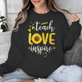Back To School Teach Love And Inspire Teacher Sunflower Unisex Sweatshirt, funny design Back To School Teach Love And Inspire Teacher Sunflower Unisex Sweatshirt, funny design