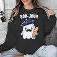 Boo Jour Ghost French Teacher Vintage Teacherlife Groovy Unisex Sweatshirt, Groovy Teacher Gifts, funny design