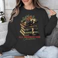 All Booked For Christmas Christmas Book Tree For Teacher For Men Women Kids Unisex Sweatshirt, funny design All Booked For Christmas Christmas Book Tree For Teacher For Men Women Kids Unisex Sweatshirt, funny design