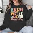 Bruh We Out Teacher Retro Last Day Of School Boys Girls Kids Unisex Sweatshirt, funny design Bruh We Out Teacher Retro Last Day Of School Boys Girls Kids Unisex Sweatshirt, funny design