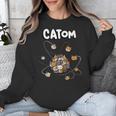 Catom Science Teacher Chemistry Lover Physics School Cat Unisex Sweatshirt, Science Teacher Gifts, funny design