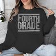 Checkered Fourth Grade Teacher Team Crew Back To School Unisex Sweatshirt, funny design Checkered Fourth Grade Teacher Team Crew Back To School Unisex Sweatshirt, funny design