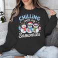 Chillin With My Snowmie Women Christmas Snowman Teacher Snow Unisex Sweatshirt, funny design Chillin With My Snowmie Women Christmas Snowman Teacher Snow Unisex Sweatshirt, funny design