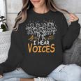 Choir Teacher I Hear Voices Chorister Church Choral Music Unisex Sweatshirt, funny design