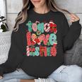 Christmas Coquette Bow Teacher Teach Love Inspire Unisex Sweatshirt, funny design