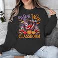 Way To Classroom Halloween Witch Three Cute Sloths Teacher Unisex Sweatshirt, funny design