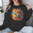 Colorful Brain Art Teacher Artist Painter Student Unisex Sweatshirt, funny design