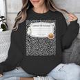 Composition Notebook Costume Adult Halloween For Teacher Unisex Sweatshirt, funny design Composition Notebook Costume Adult Halloween For Teacher Unisex Sweatshirt, funny design