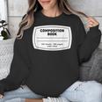 Composition Notebook Halloween Costume Teacher Student Unisex Sweatshirt, funny design Composition Notebook Halloween Costume Teacher Student Unisex Sweatshirt, funny design