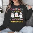 Creepin It Real With Kindergarten Monsters Halloween Teacher Unisex Sweatshirt, funny design Creepin It Real With Kindergarten Monsters Halloween Teacher Unisex Sweatshirt, funny design