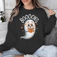 Cute Ghost Book Reading Halloween Teacher Unisex Sweatshirt, funny design