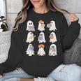 Cute Ghost Reading Books Teacher Halloween Reading Men Women Kids Unisex Sweatshirt, funny design
