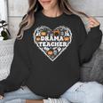 Drama Teacher Heart Pumpkin Ghost Halloween Kids Unisex Sweatshirt, funny design