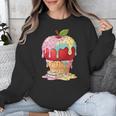 Dripping Apple Ice Cream Cone Cute Teacher Appreciation Unisex Sweatshirt, funny design Dripping Apple Ice Cream Cone Cute Teacher Appreciation Unisex Sweatshirt, funny design