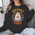 Espooky Vibes Spanish Mexican Halloween Ghost Teachers Unisex Sweatshirt, funny design