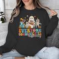Everyone Communicates Differently Halloween SLP Sped Teacher Unisex Sweatshirt, funny design Everyone Communicates Differently Halloween SLP Sped Teacher Unisex Sweatshirt, funny design
