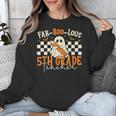 Fab Boo Lous 5th Grade Teacher Retro Ghost Spooky Halloween Unisex Sweatshirt, funny design