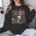 Fall Holiday Themed Thanksgiving Halloween Teacher Trick Or Unisex Sweatshirt, funny design Fall Holiday Themed Thanksgiving Halloween Teacher Trick Or Unisex Sweatshirt, funny design