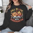 Fall In Love With Kindergarten Autumn Kindergarten Teacher Unisex Sweatshirt, funny design Fall In Love With Kindergarten Autumn Kindergarten Teacher Unisex Sweatshirt, funny design