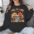 Fall In Love With Learning Shirt Autumn Thanksgiving Teacher Unisex Sweatshirt, funny design Fall In Love With Learning Shirt Autumn Thanksgiving Teacher Unisex Sweatshirt, funny design