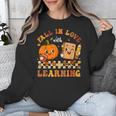 Fall In Love With Reading Book Autumn Pumpkins And Teachers Unisex Sweatshirt, funny design Fall In Love With Reading Book Autumn Pumpkins And Teachers Unisex Sweatshirt, funny design