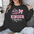 First Day Of School Teacher Girl Coquette Hello Kindergarten Unisex Sweatshirt, funny design First Day Of School Teacher Girl Coquette Hello Kindergarten Unisex Sweatshirt, funny design