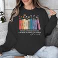 Floral Books Never Underestimate A Public School Teacher Unisex Sweatshirt, funny design Floral Books Never Underestimate A Public School Teacher Unisex Sweatshirt, funny design