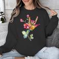 Flower American Sign Language ASL Teacher Teaching Deaf Unisex Sweatshirt, funny design Flower American Sign Language ASL Teacher Teaching Deaf Unisex Sweatshirt, funny design