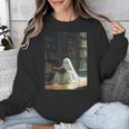 Ghost Library Halloween Book Reading Books Lover Teacher Unisex Sweatshirt, funny design Ghost Library Halloween Book Reading Books Lover Teacher Unisex Sweatshirt, funny design