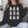 Ghost Reading Books Spooky Librarian Teacher Women Unisex Sweatshirt, funny design Ghost Reading Books Spooky Librarian Teacher Women Unisex Sweatshirt, funny design