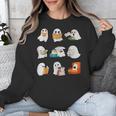 Ghost Reading Teacher Halloween Librarian Book Lover School Unisex Sweatshirt, funny design Ghost Reading Teacher Halloween Librarian Book Lover School Unisex Sweatshirt, funny design
