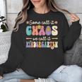Groovy Some Call It Chaos We Call It Kindergarten Teacher Unisex Sweatshirt, Groovy Teacher Gifts, funny design Groovy Some Call It Chaos We Call It Kindergarten Teacher Unisex Sweatshirt, Groovy Teacher Gifts, funny design