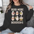 Groovy Halloween Ghost Read More Boooooks Librarian Teacher For Men Women Kids Unisex Sweatshirt, Groovy Teacher Gifts, funny design