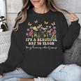 Groovy I Teach Tiny Humans About Jesus Christian Teacher Unisex Sweatshirt, Groovy Teacher Gifts, funny design