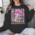 Groovy Teacher Cute Coquette Bow Flower Retro Back To School Unisex Sweatshirt, Groovy Teacher Gifts, funny design Groovy Teacher Cute Coquette Bow Flower Retro Back To School Unisex Sweatshirt, Groovy Teacher Gifts, funny design