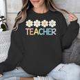 Groovy Teacher Cute Daisy Flower Retro Back To School Unisex Sweatshirt, Groovy Teacher Gifts, funny design Groovy Teacher Cute Daisy Flower Retro Back To School Unisex Sweatshirt, Groovy Teacher Gifts, funny design